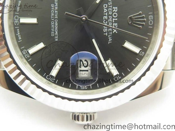 MiroTime 0219 DateJust 41 126334 SS REF 1:1 Best Edition Gray Dial Stick Markers on Jubilee Bracelet A3235 Clone V OdorResistant 3382